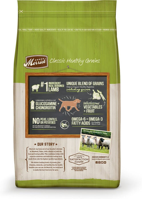 Merrick Healthy Grains Premium Adult Dry Dog Food, Wholesome And Natural Kibble With Lamb And Brown Rice - 022808353065