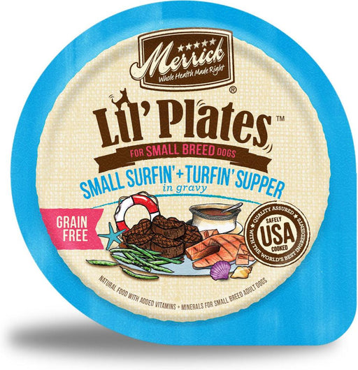 Merrick Lil' Plates Grain Free Surfin & Turfin Supper in Gravy Dog Food Tray - 022808261292