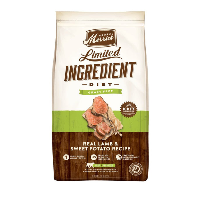 Merrick Limited Ingredient Diet Grain Free Real Lamb & Sweet Potato Recipe Dry Dog Food - 022808390855