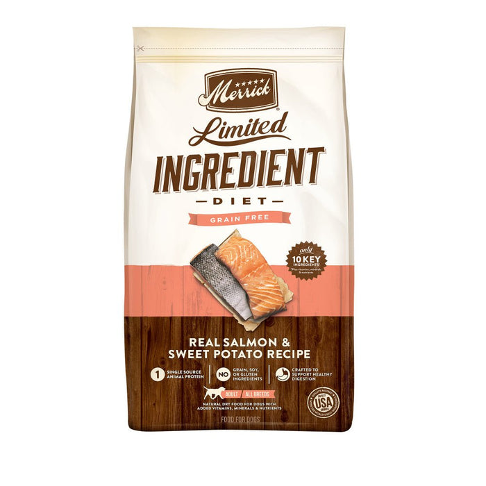 Merrick Limited Ingredient Diet Grain Free Real Salmon & Sweet Potato Recipe Dry Dog Food - 022808390725