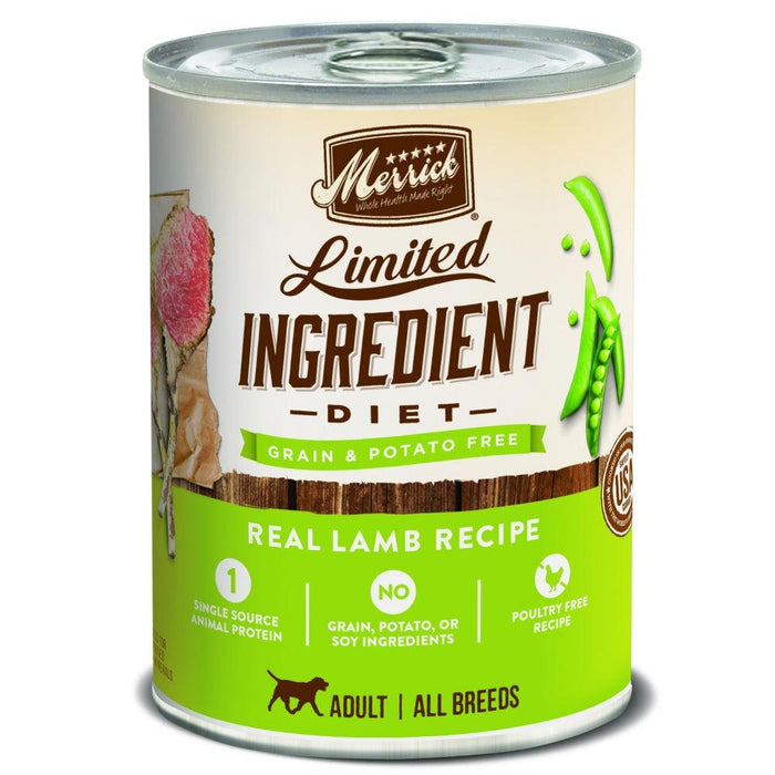 Merrick Limited Ingredient Diet Real Lamb Recipe Canned Dog Food - 022808391043