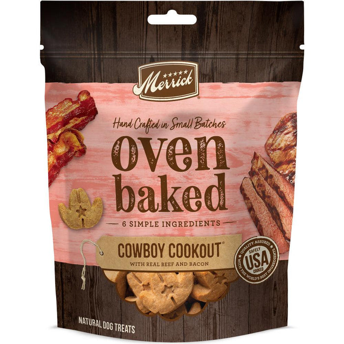 Merrick Oven Baked Cowboy Cookout Beef & Bacon Dog Treats - 022808763031