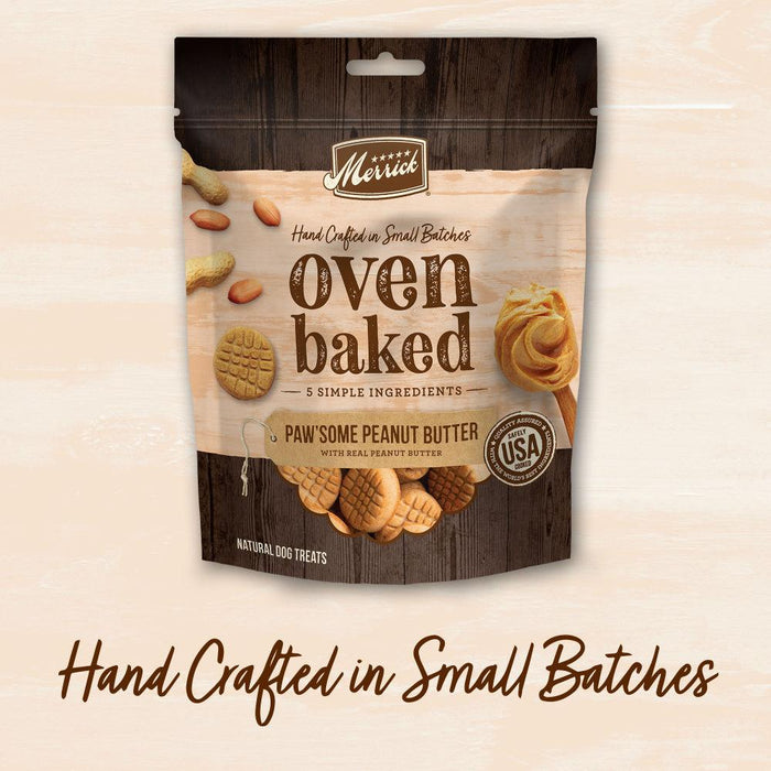 Merrick Oven Baked Paw'some Peanut Butter Dog Treats - 022808763093