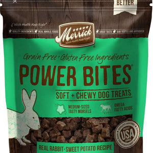 Merrick Power Bites Grain Free Rabbit Recipe Dog Treats - 022808785323