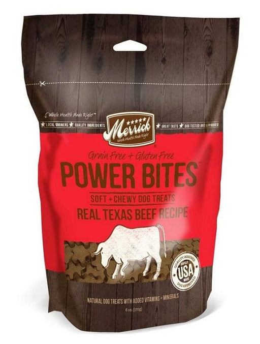 Merrick Power Bites Real Texas Beef Recipe Dog Treats - 022808785132