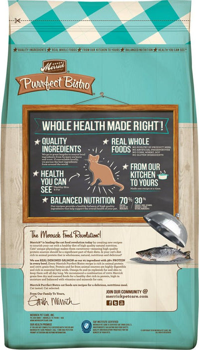 Merrick Purrfect Bistro Grain Free Real Salmon & Sweet Potato Recipe Dry Cat Food - 022808383017