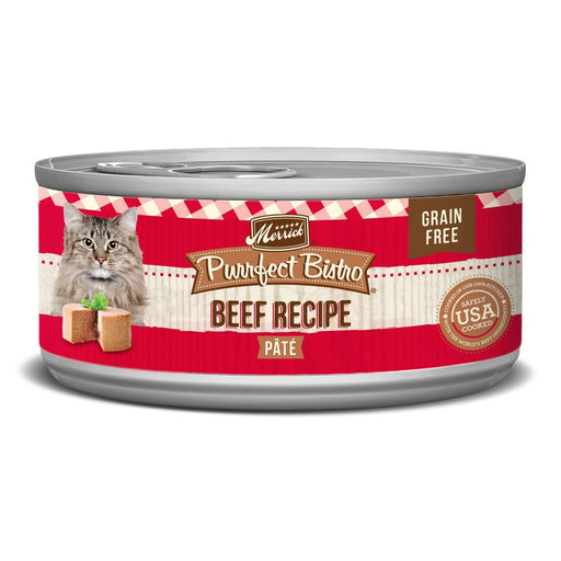 Merrick Purrfect Bistro Grain Free Wet Cat Food Beef Recipe Pate - 022808382645