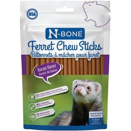 N-Bone Ferret Chew Sticks Bacon Flavor - 657546111235