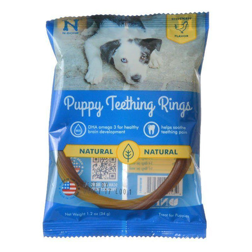 N-Bone Puppy Teething Ring - Chicken Flavor - 657546113031