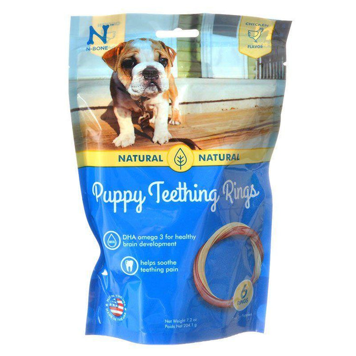 N-Bone Puppy Teething Ring - Chicken Flavor - 657546113048
