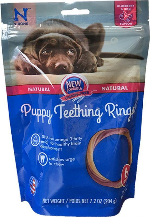 N-Bone Puppy Teething Rings Blueberry Flavor - 657546701245