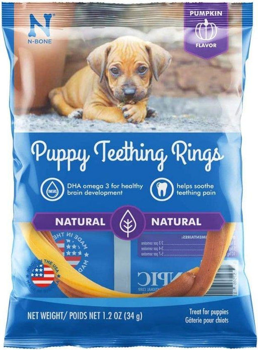 N-Bone Puppy Teething Rings Pumpkin Flavor - 657546113000