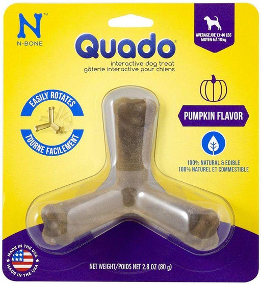 N-Bone Quado Interactive Dog Treat - Pumpkin Flavor - 657546115028