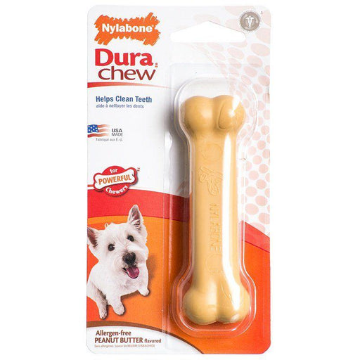 Nylabone Dura Chew Dog Bone - Peanut Butter Flavor - 018214830467
