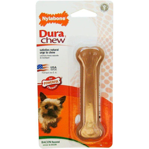 Nylabone Dura Chew Durable Dog Bone - Bacon Flavor - 018214816218