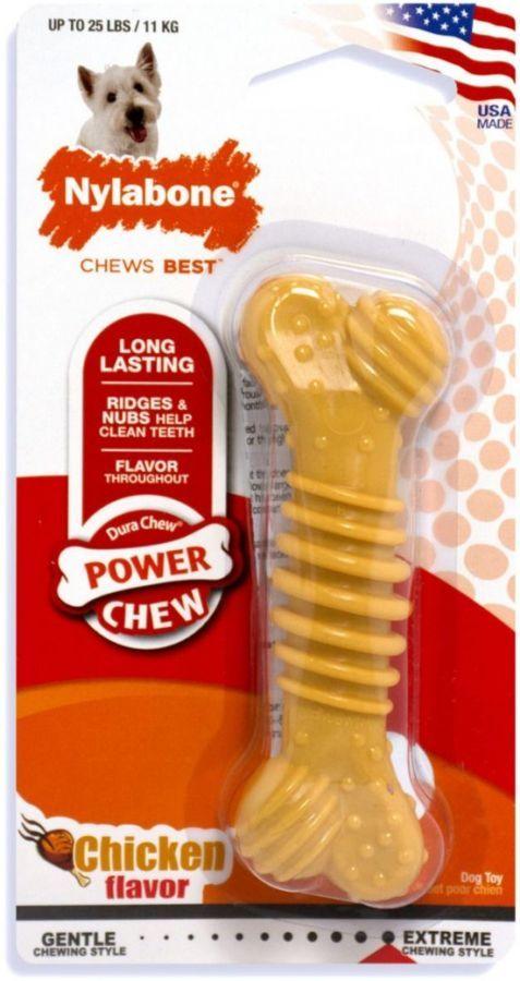 Nylabone Dura Chew Power Chew Bone Chicken Flavor - 018214822950