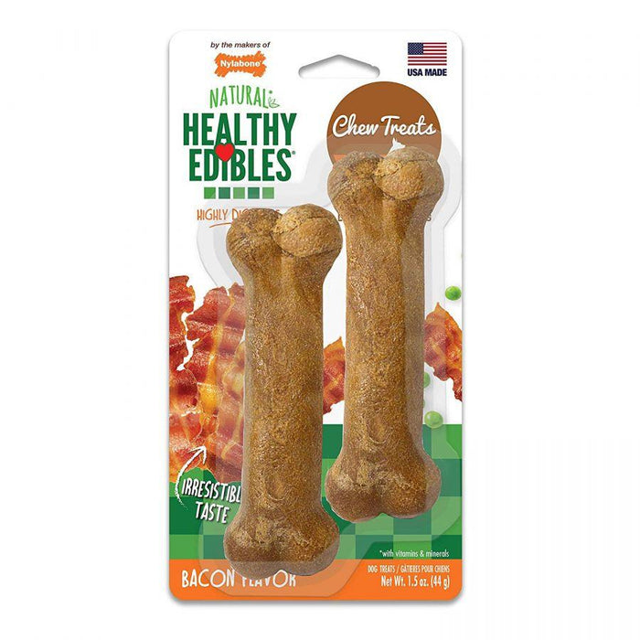 Nylabone Healthy Edibles Wholesome Dog Chews - Bacon Flavor - 018214813149
