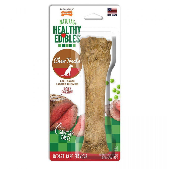 Nylabone Healthy Edibles Wholesome Dog Chews - Roast Beef Flavor - 018214816300