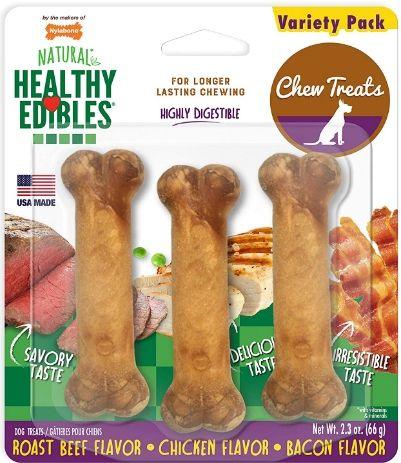 Nylabone Healthy Edibles Wholesome Dog Chews - Variety Pack - 018214814290