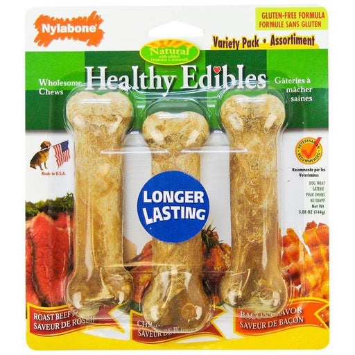Nylabone Healthy Edibles Wholesome Dog Chews - Variety Pack - 018214813682