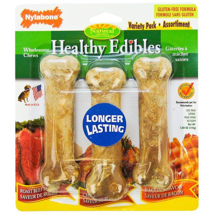 Nylabone Healthy Edibles Wholesome Dog Chews - Variety Pack - 018214813682