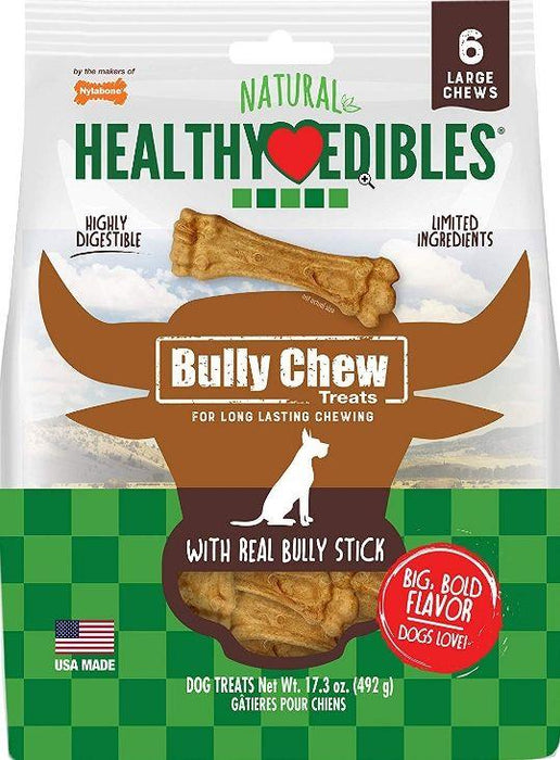 Nylabone Natural Healthy Edibles Bully Chew Dog Bone Treat - Large - 018214848387