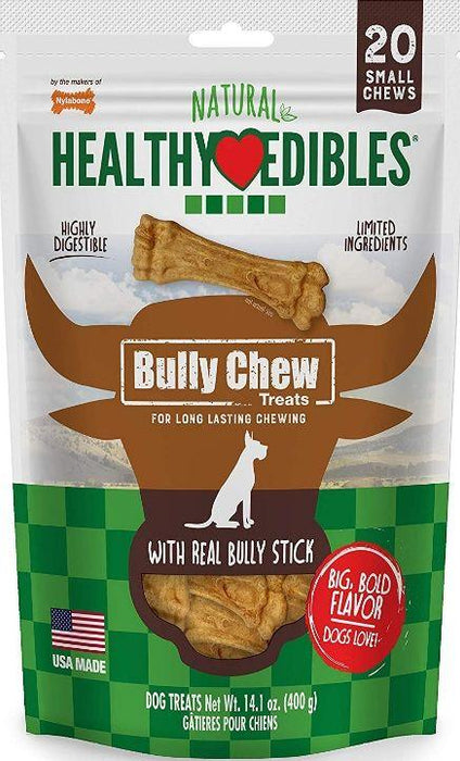 Nylabone Natural Healthy Edibles Bully Chew Dog Bone Treat - Small - 018214847724