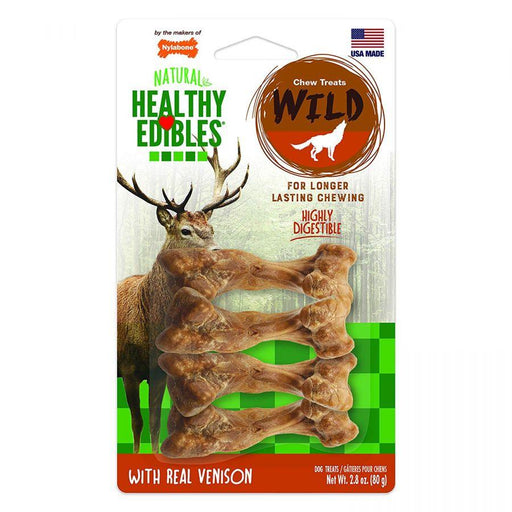 Nylabone Natural Healthy Edibles Wild Venison Chew Treats - 018214834632