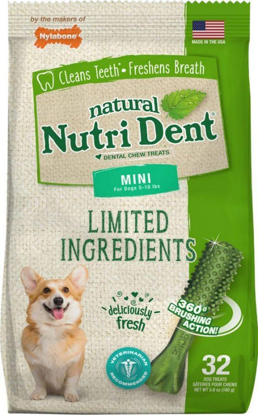 Nylabone Natural Nutri Dent Fresh Breath Dental Chews - Limited Ingredients - 018214842644