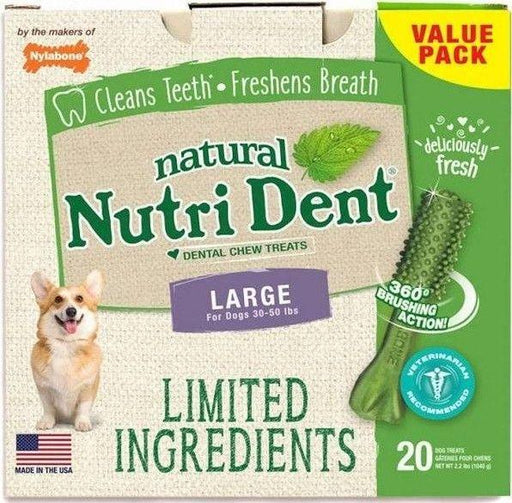 Nylabone Natural Nutri Dent Fresh Breath Dental Chews - Limited Ingredients - 018214842743