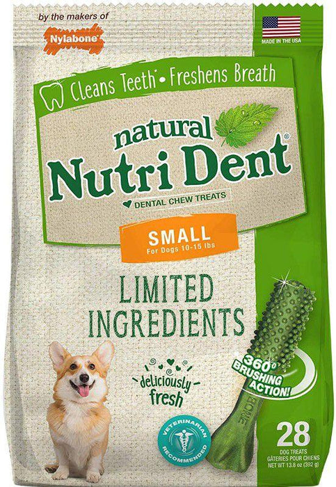 Nylabone Natural Nutri Dent Fresh Breath Dental Chews - Limited Ingredients - 018214842682