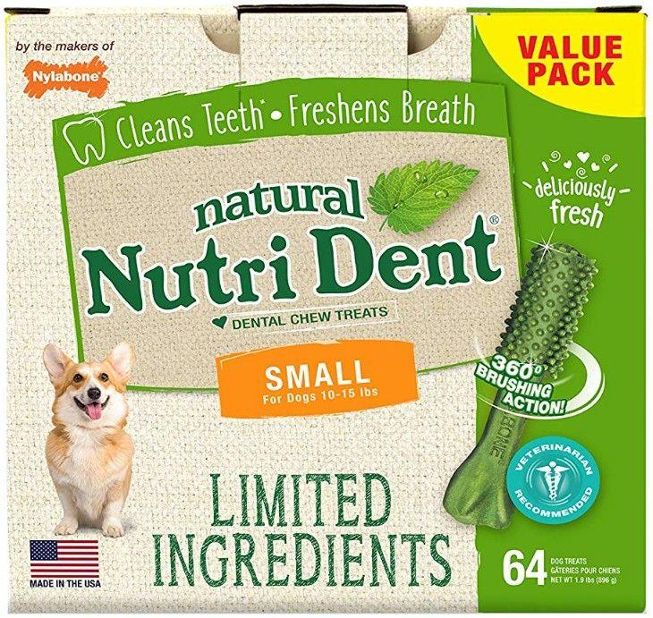 Nylabone Natural Nutri Dent Fresh Breath Dental Chews - Limited Ingredients - 018214842699