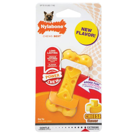 Nylabone Power Chew Cheese Bone Dog Toy - 018214841036