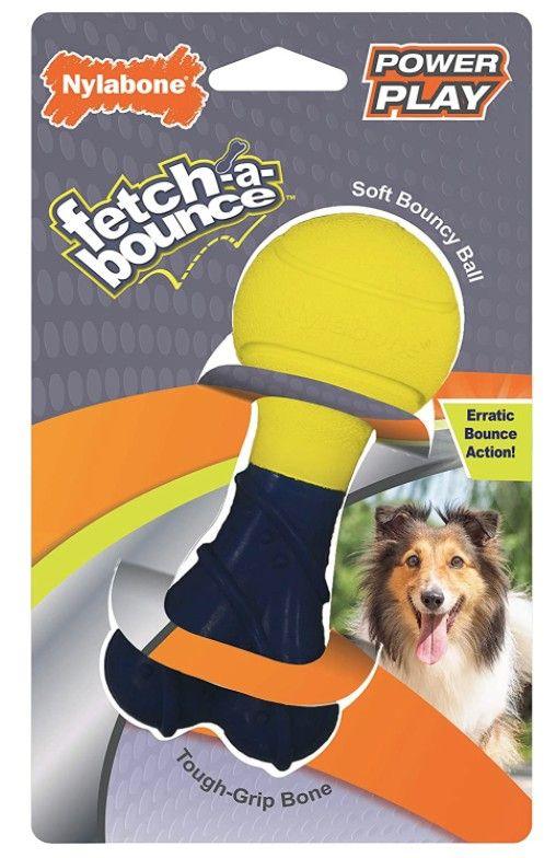 Nylabone Power Play Fetch-a-Bounce Rubber 5" Dog Toy - 018214848783