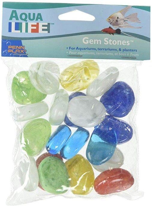 Penn Plax Aqua Life Opaque Gem Stones Multi Color Swirl Aquarium Decor - 030172035609