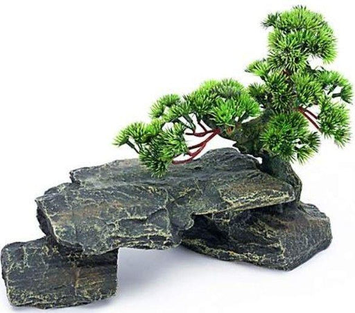 Penn Plax Bonsai Tree on Rocks Aquarium Ornament - 030172072048