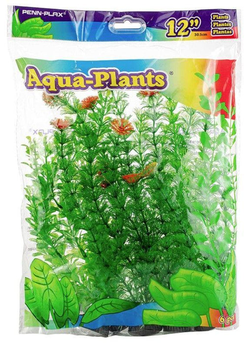 Penn Plax Plastic Plant Pack 12" Green - 030172071485