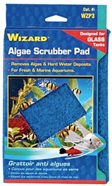 Penn Plax Wizard Algae Scrubber Pad for Glass Aquariums - 030172034398