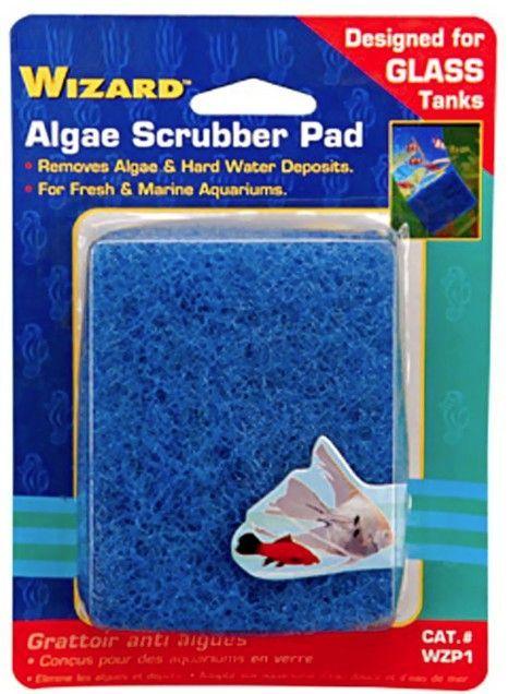 Penn Plax Wizard Algae Scrubber Pad for Glass Aquariums - 030172034374