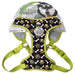 Pet Attire Ribbon Brown Paw & Bones Designer Wrap Adjustable Dog Harness - 076484686306