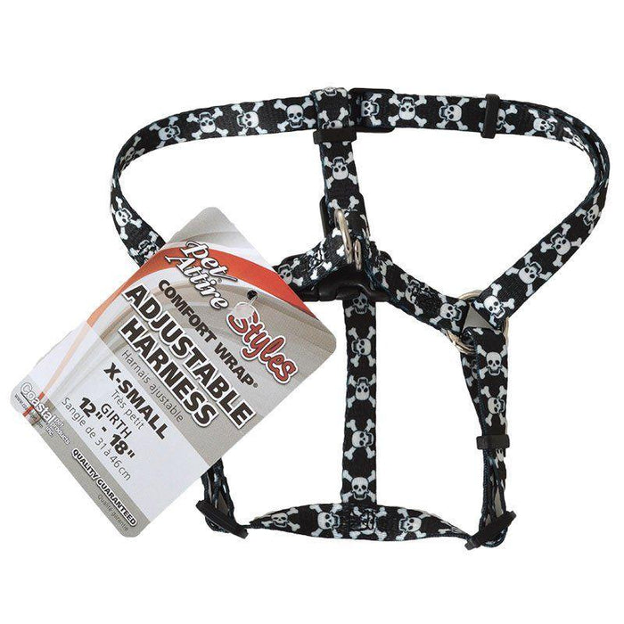 Pet Attire Styles Skulls Comfort Wrap Adjustable Dog Harness - 076484663482