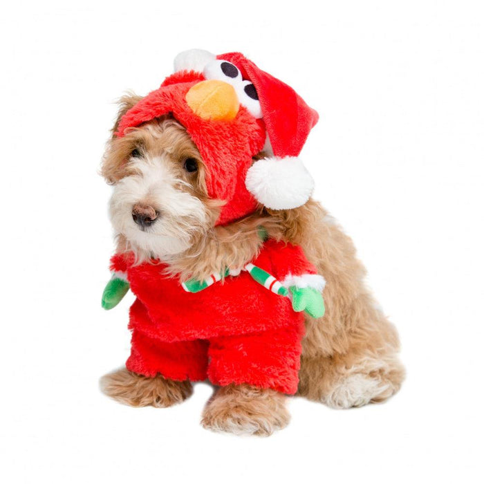 Pet Krewe Sesame Street Santa Elmo Pet Costume - 810005330107