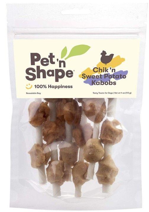 Pet n Shape Chik'N Chicken And Sweet Potato Kabobs All Natural Rawhide Dog Treats - 032657178047