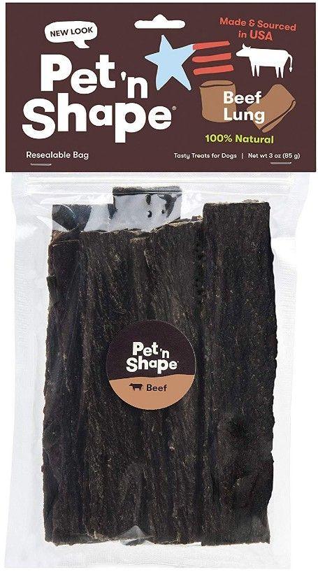 Pet 'n Shape Natural Beef Lung Strips Dog Treats - 032657150159