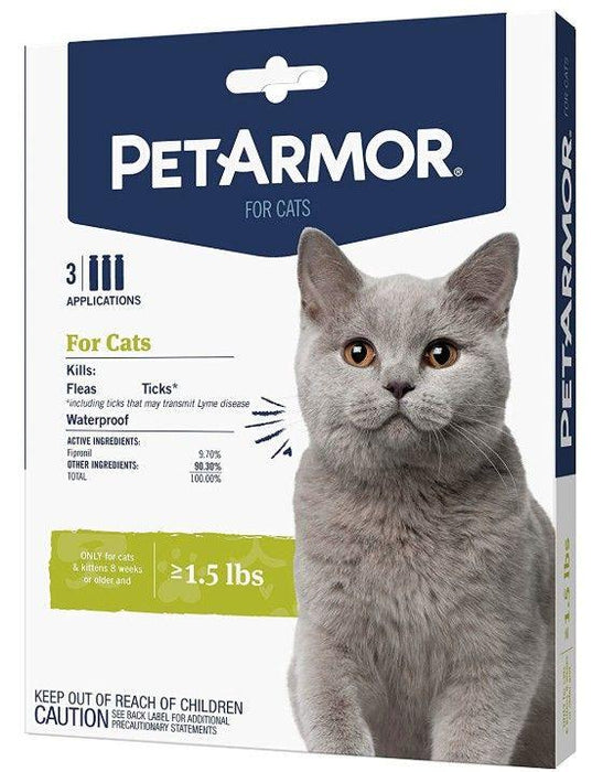 PetArmor Flea and Tick Treatment for Cats (Over 1.5 Pounds) - 815249012895