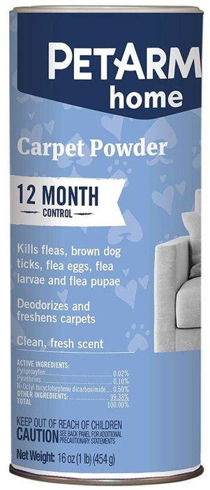 PetArmor Home Carpet Powder for Fleas and Ticks Deodorizes and Freshen Carpets Fresh Scent - 073091028406