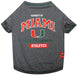 Pets First U of Miami Tee Shirt for Dogs and Cats - 849790031814