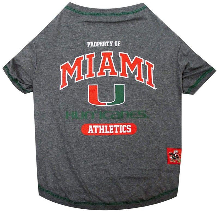Pets First U of Miami Tee Shirt for Dogs and Cats - 849790031807
