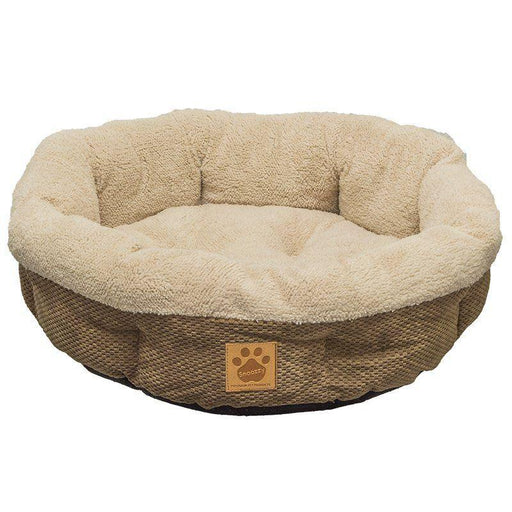 Precision Pet Natural Surroundings Shearling Dog Donut Bed - Coffee - 715764756178