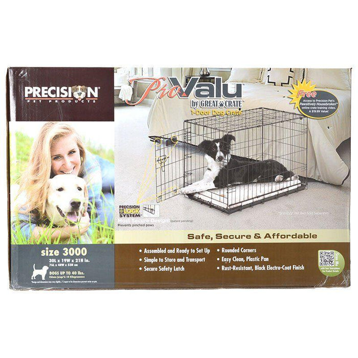 Precision Pet Pro Value by Great Crate - 1 Door Crate - Black - 715764112431
